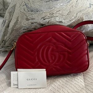 Gucci Scarlet Quilted Crossbody Bag